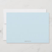 1. Geburtstag Foto Blue Gold Custom Einladung (Rückseite)