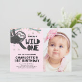 1. Geburtstag Foto Geburtstag Einladung (Stehend Vorderseite)