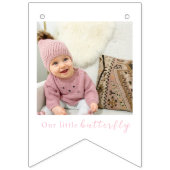 1. Geburtstag Foto Schmetterling 12 Monate Wimpelkette (Erste Fahne)