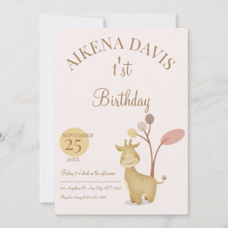 1. Geburtstag Freunde Tiere Einladung