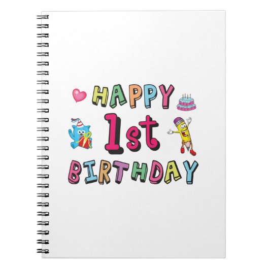 1. Geburtstag für 1 Jahr Kinder B-Tag Notizblock (Vorderseite)