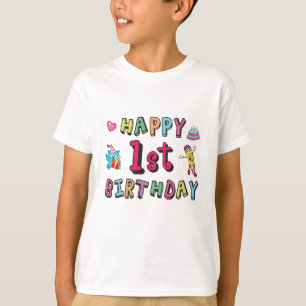1. Geburtstag für 1 Jahr Kinder B-Tag Wunsch T-Shirt