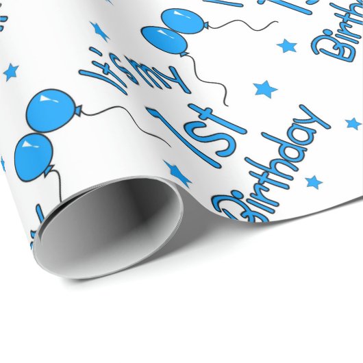 1. Geburtstag Geschenkpapier (Rolleneckpunkt)