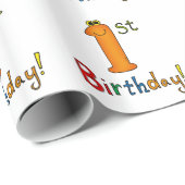 1. Geburtstag! Geschenkpapier (Rolleneckpunkt)