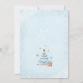 1. Geburtstag Gingerbread Mann Boy Blue Weihnachte Einladung (Rückseite)