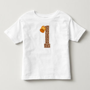 1. Geburtstag Giraffe Tier 1 Jahr Kleinkind T-shirt