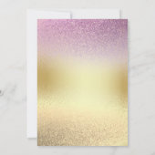 1. Geburtstag Glitter Rosa Gold Unser Kleiner Kürb Einladung (Rückseite)
