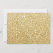 1. Geburtstag Gold Glitzer und Rosa Foto Einladung (Rückseite)