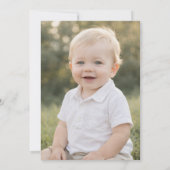 1. Geburtstag Golf Abschlag Gingham Foto Einladung (Rückseite)