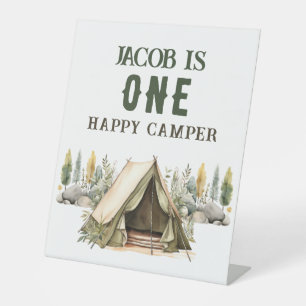 1. Geburtstag Happy Camper Kindergeburtstag Party Sockelschild