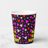 1. Geburtstag: Herzlosemuster, Regenbogen 1 Pappbecher (Links)