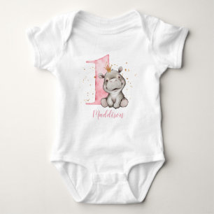 1. Geburtstag Hippo Princess Baby Bodysuit Baby Strampler