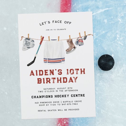 1. Geburtstag | Hockey Birthday Party Einladung