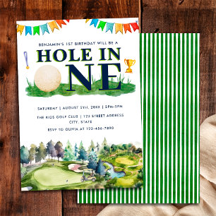 1. Geburtstag Hole in One Golf Geburtstag Par-Tee Einladung