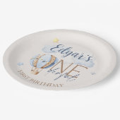 1. Geburtstag Hot Air Ballon Papierplatte Pappteller (Schrägansicht)