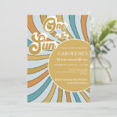 1. Geburtstag im Sonnenschein Einladung (Stehend Vorderseite)