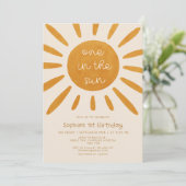 1. Geburtstag in der Sonne Einladung (Stehend Vorderseite)