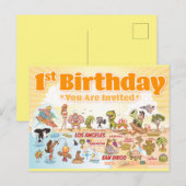 1. Geburtstag in SoCal Postkarte (Vorne/Hinten)