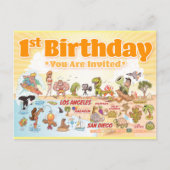 1. Geburtstag in SoCal Postkarte (Vorderseite)