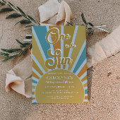 1. Geburtstag in sonnenummanteltem Regenbogen Einladung