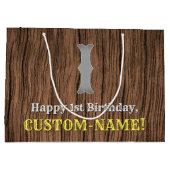 1. Geburtstag: Inspirierter Country Western Look, Große Geschenktüte (Rückseite)