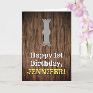 1. Geburtstag: Inspirierter Country Western Look,  Karte