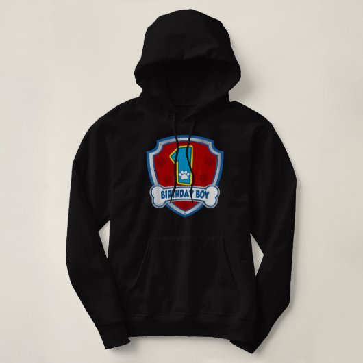 1. Geburtstag Junge 1 Jahre alter Patrol Hunde Paw Hoodie (Design vorne)