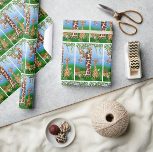 1. Geburtstag Jungle Tiere Geschenkpapier