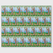 1. Geburtstag Jungle Tiere Geschenkpapier (Flach)