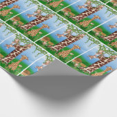 1. Geburtstag Jungle Tiere Geschenkpapier (Ecke)