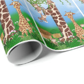1. Geburtstag Jungle Tiere Geschenkpapier (Rolleneckpunkt)