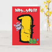 1. Geburtstag Karte (Gelbe Blume)