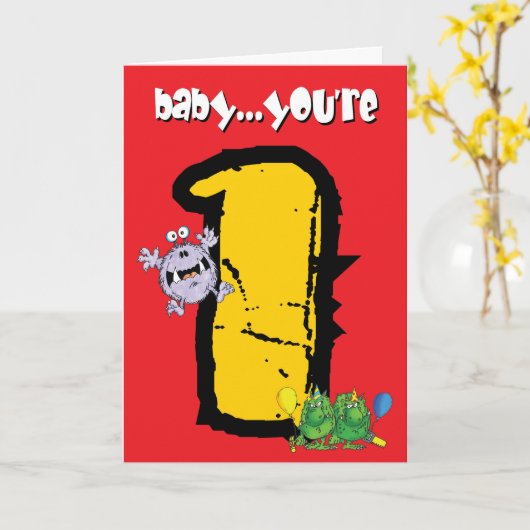 1. Geburtstag Karte (Gelbe Blume)