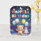 1. Geburtstag Karte (Gelbe Blume)