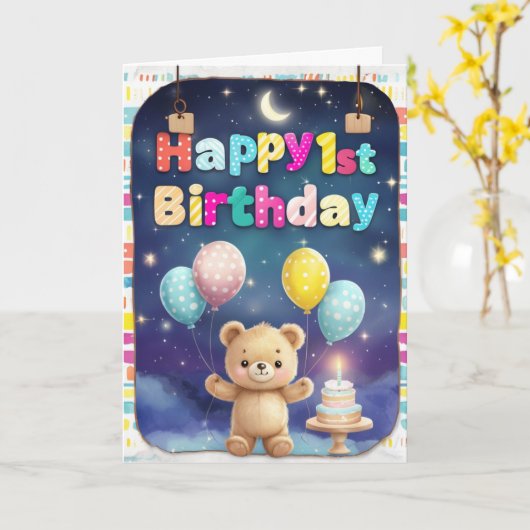 1. Geburtstag Karte (Gelbe Blume)