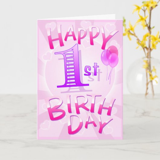 1. Geburtstag Karte (Gelbe Blume)