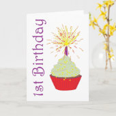 1. Geburtstag Karte (Gelbe Blume)