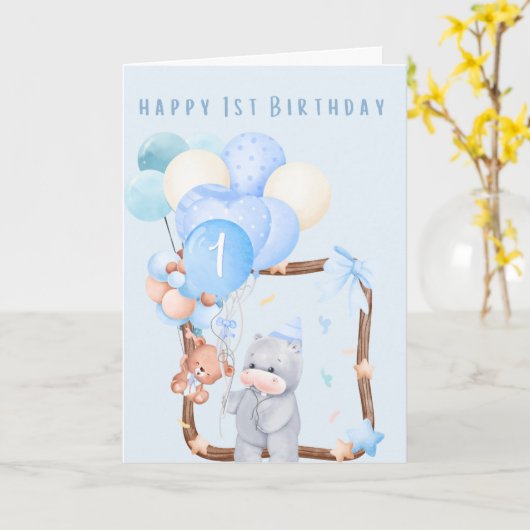 1. Geburtstag Karte (Gelbe Blume)