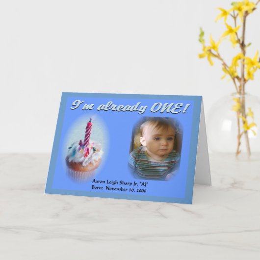 1. Geburtstag Karte (Gelbe Blume)