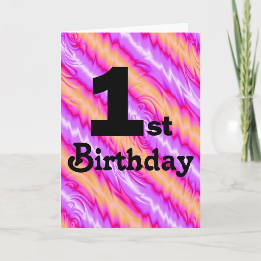 1. Geburtstag Karte (Vorderseite)