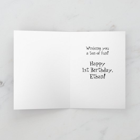 1. Geburtstag Karte (Innenseite)