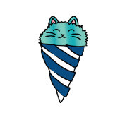 1. Geburtstag Katze Cartoon Niedlich Kitten Kinder Einladung