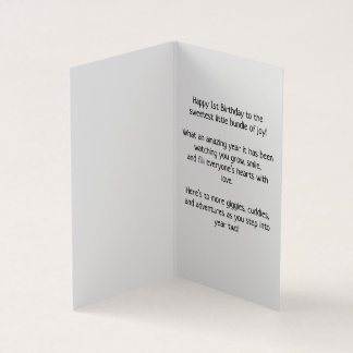 1. Geburtstag - Kinderkarte