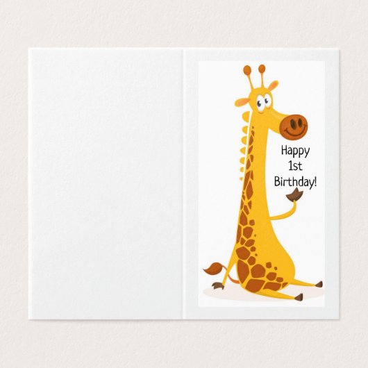 1. Geburtstag - Kinderkarte (Außenseite Aufgefaltet)