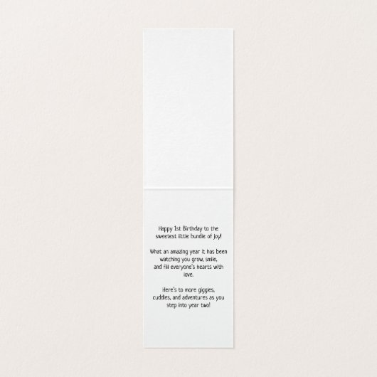 1. Geburtstag - Kinderkarte (Innenseite Aufgefaltet)