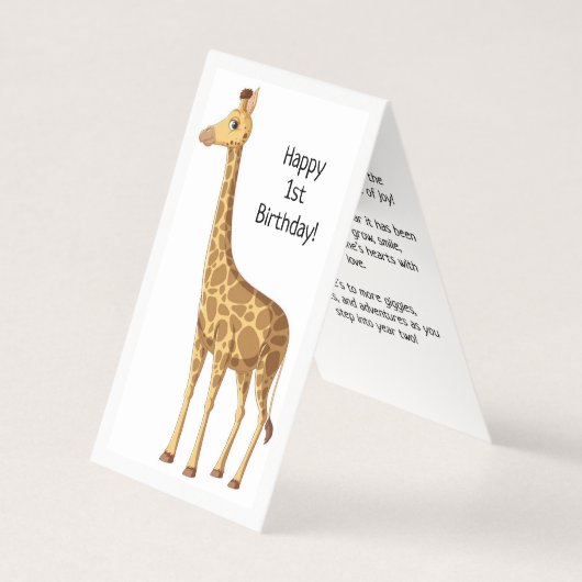 1. Geburtstag - Kinderkarte (Vorderseite)