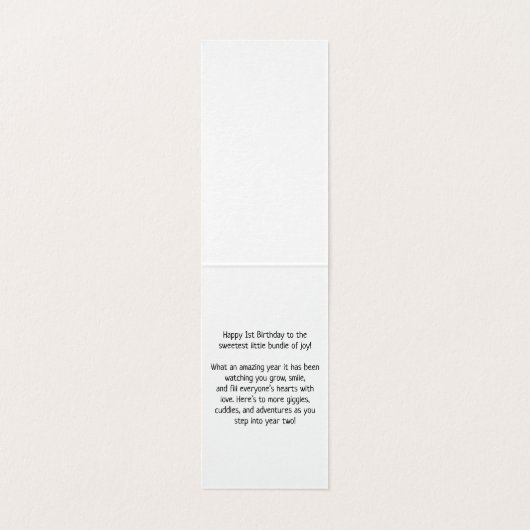 1. Geburtstag - Kinderkarte (Innenseite Aufgefaltet)