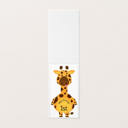 1. Geburtstag - Kinderkarte (Außenseite Aufgefaltet)