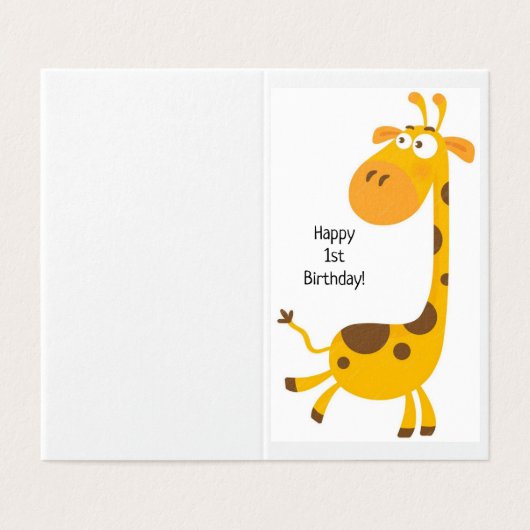 1. Geburtstag - Kinderkarte (Außenseite Aufgefaltet)