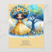 1. Geburtstag Kleine Märchenprinzessin Afrikanisch (Rückseite)